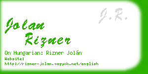 jolan rizner business card